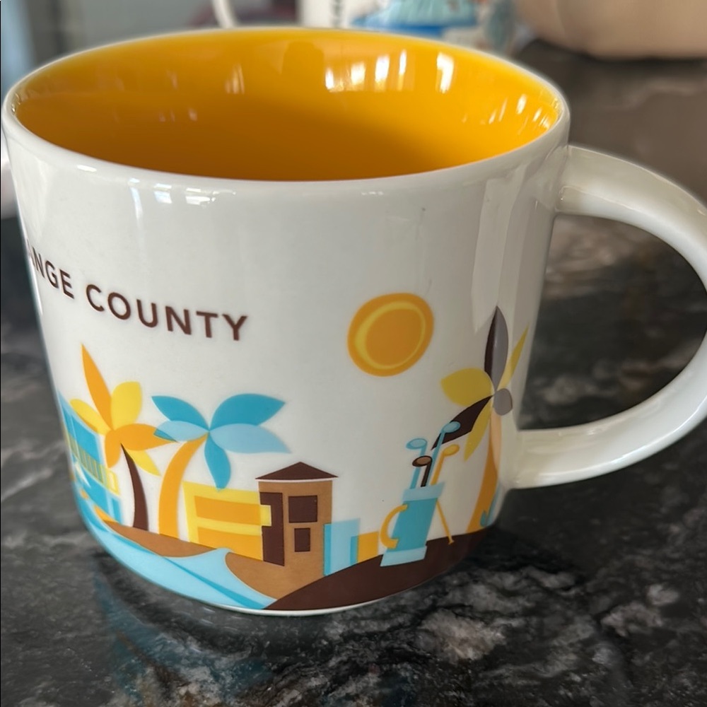 Starbucks "You Are Here" Collection mug featuring Orange County, California.